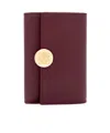 Loewe Pebble Small Vertical Wallet In Red