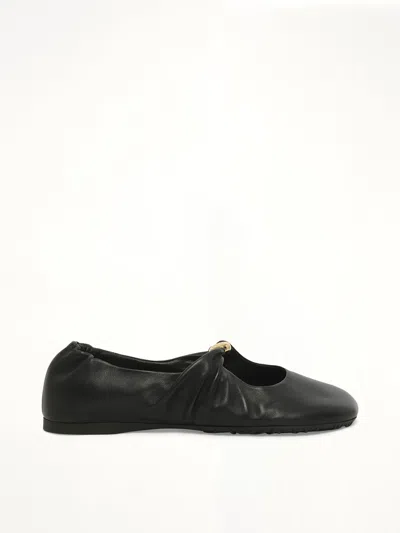 Loewe Nappa Pebble Ballet Flats In Black
