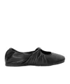 Loewe Pebble Soft Ballerina In Nappa Lambskin In Black