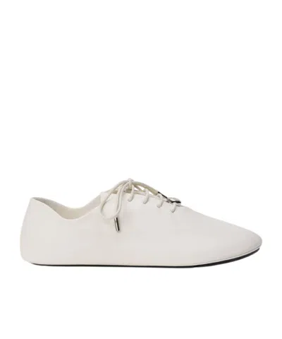 Loewe Pebble Soft Lace-up Shoes In White