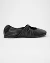 Loewe Pebble Soft Ballerina In Nappa Lambskin In Black