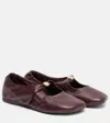 Loewe Pebble Soft Ballerina In Nappa Lambskin In Burgundy