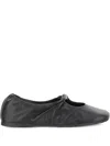 Loewe Pebble Soft Leather Ballets In Black
