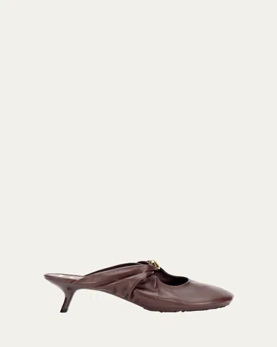 LOEWE PEBBLE SOFT LEATHER MULES