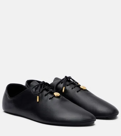 Loewe Pebble Embellished Leather Sneakers In Black