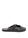 Loewe Pebble Mules In Soft Lamb Nappa Leather In Black