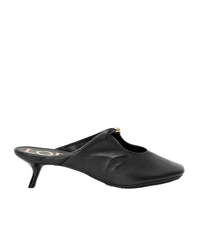 Loewe Pebble Soft Mule In Nappa Lambskin In Black