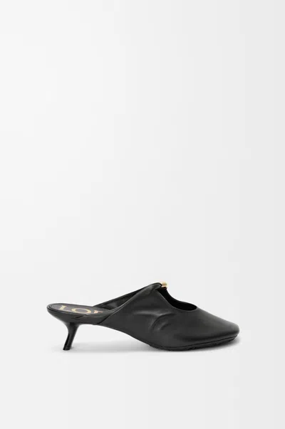 Loewe Women Black Nappa Leather Pebble Mules In Multi