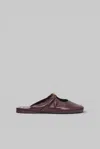 Loewe Pebble Soft Mule In Red