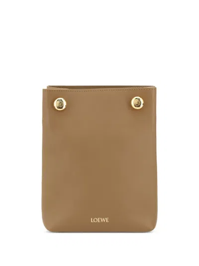 Loewe Pebble Soft Pouch In Brown