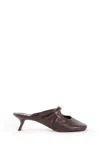 Loewe Pebble Mules In Soft Nappa Lambskin In Brown