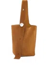 Loewe Pebble Suede Leather Bucket Bag In Brown