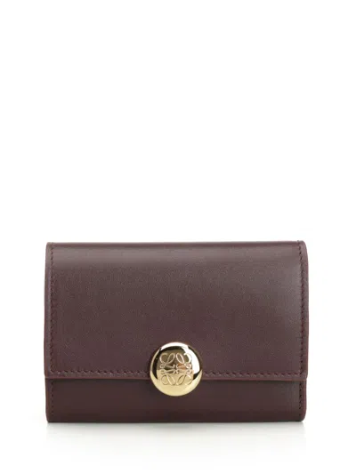 Loewe Pebble Wallets Bordeaux