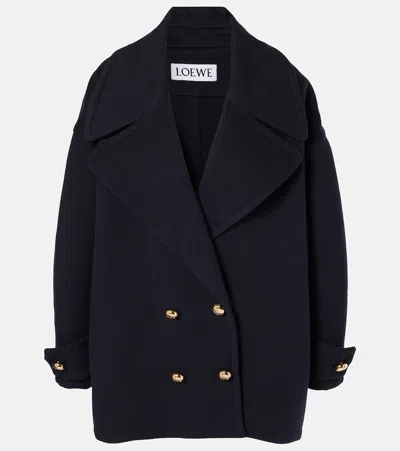 LOEWE PEBBLE WOOL PEACOAT