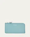 Loewe Womens  Pebble Leather Card Holder In Water