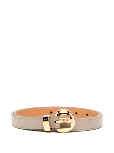 Loewe Pebbled Belt In Neutral