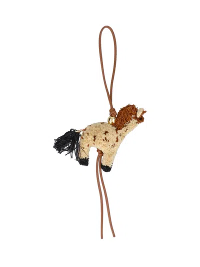 Loewe Giraffe Bag Charm In Brown