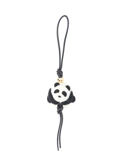 Loewe Pendant Charm "panda" In Black