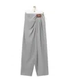Loewe Pendant Wool Casual Pants In Gray