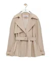 Loewe Womens Notched-lapel Cotton Jacket Beige In Orange