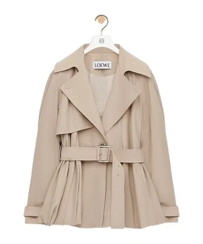 LOEWE LOEWE BUCKLED COLLARED COAT