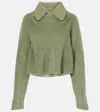 Loewe Mohair-blend Polo Jumper In Green
