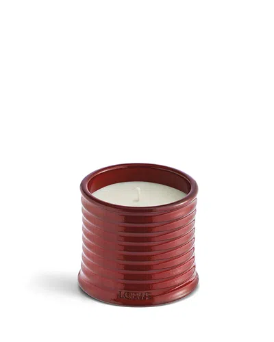 Loewe Perfumes Sweet Almond Scented Candle 9.8 Oz. In Burgundy