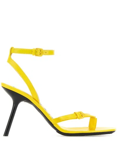 Loewe Yellow Leather Heels In Acacia Yellow