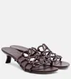 Loewe Petal Anagram 45 Leather Mules In Multi