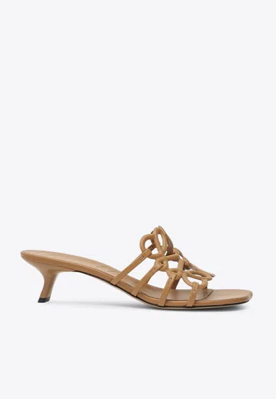 Loewe Petal Anagram 45 Leather Slides