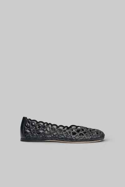 Loewe Petal Anagram Ballerina In Black