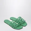 Loewe Petal Anagram Leather Flat Sandals