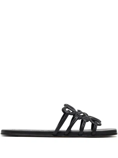 Loewe Petal Anagram Leather Sandals