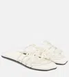 Loewe Petal Anagram Slide In Soft Calfskin In White