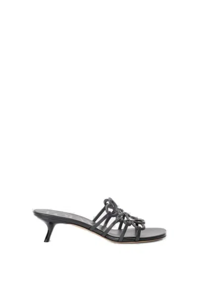 Loewe Petal Anagram Slide In Soft Calfskin