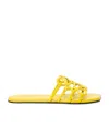 Loewe Petal Anagram Slide In Soft Calfskin In Yellow