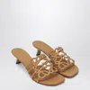 Loewe Petal Anagram Leather Caged Mule Sandals