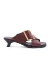 Loewe Petal Belt High-heeled Sandals In Burgundy