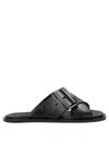 Loewe Petal Belt Cross-over Sandals In Black