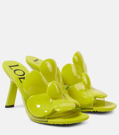 LOEWE PETAL FLOWER PVC MULES