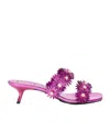 Loewe Petal Metallic Flowers Slide Sandals