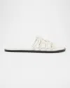 Loewe Petal Anagram Slide In Soft Calfskin In White