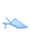 Loewe Scarpe Con Tacco Petal In Rete Ceruleo Donna In Blue