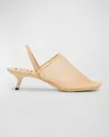 Loewe Petal 45 Mesh Slingback Pumps In Blush