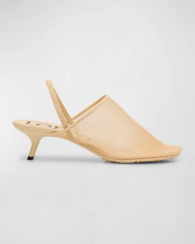 LOEWE PETAL MESH SLINGBACK PUMPS