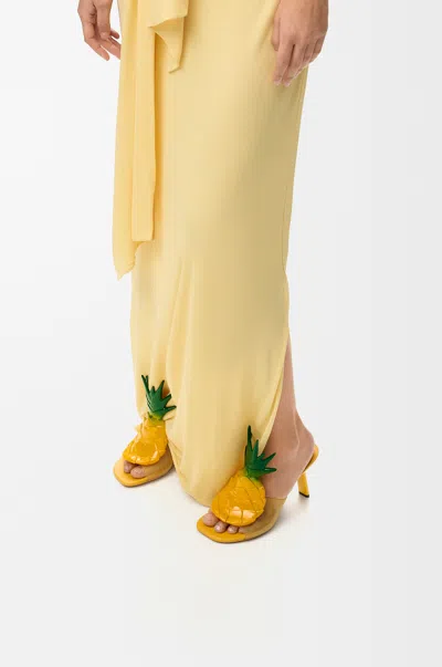 Loewe Petal Pineapple Sandal In Pvc Size:41 For Woman In Yellow