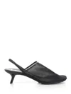Loewe Petal Mesh Slingback Heel Sandals