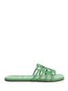 Loewe Petal Sandals Green In Green
