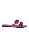 Loewe Petal Slippers In Pink