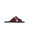 Loewe Cross Strap Heeled Sandals With Open Toe In Brown